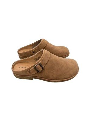 BOC b.o.c. Born Concept Lexi Slip On Mules Light Tan Clogs Size 9.5 Buckle New